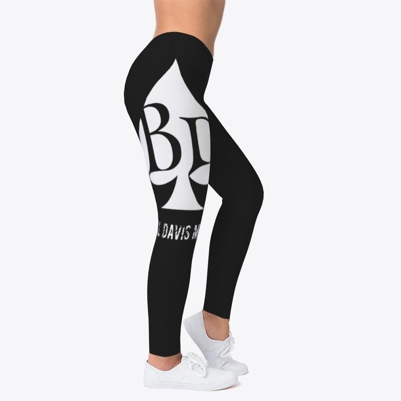 White Spade/Brand Leggings